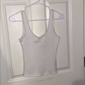 white lace tank
